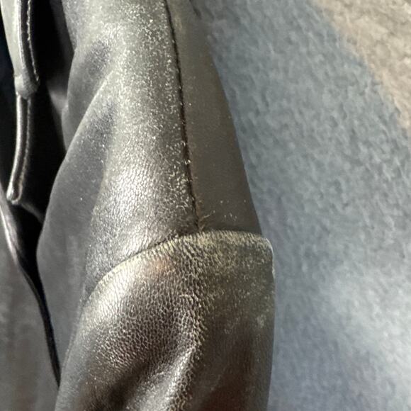 Vintage Y2K Women’s Lambskin Leather Jacket Soft Lambskin Black Blazer SZ S - Picture 6 of 11